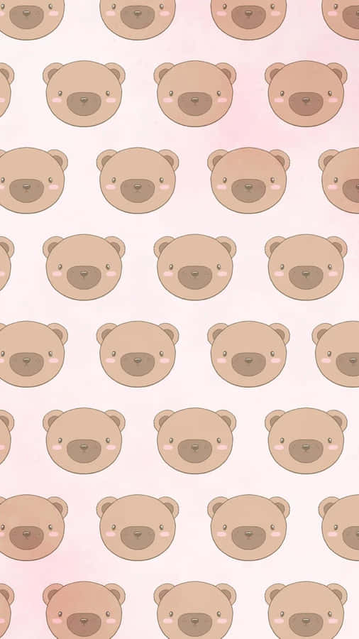 Carta da Parati con Pattern di Orsi Carini