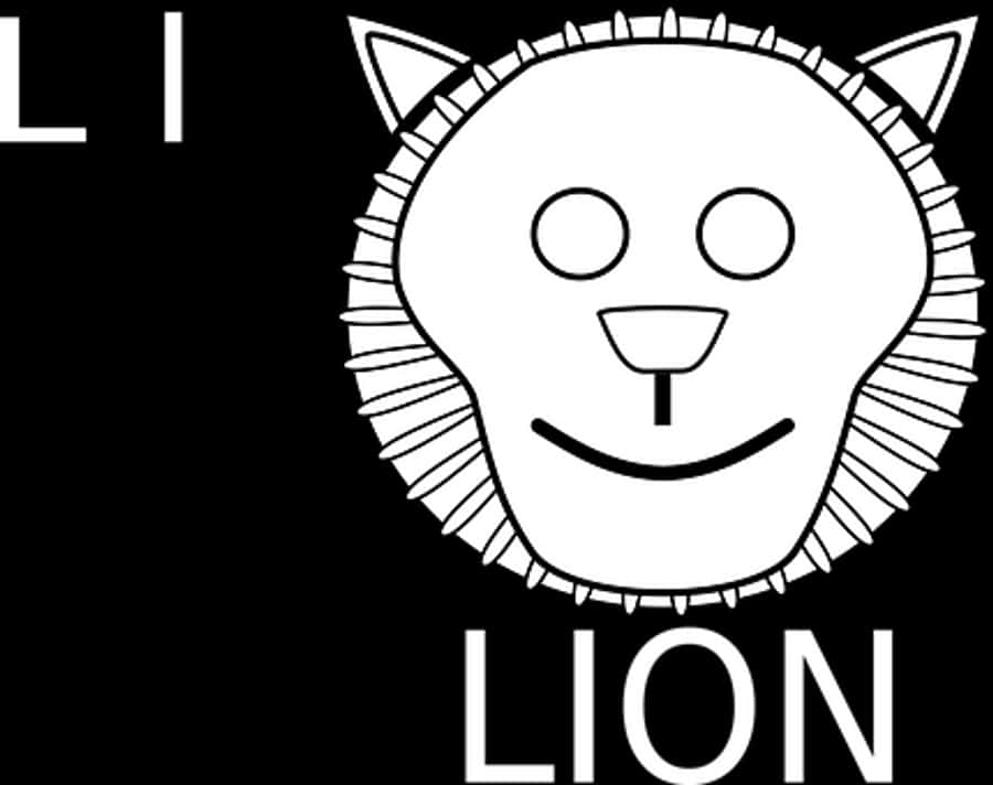 Stylized Lion Mask Graphic