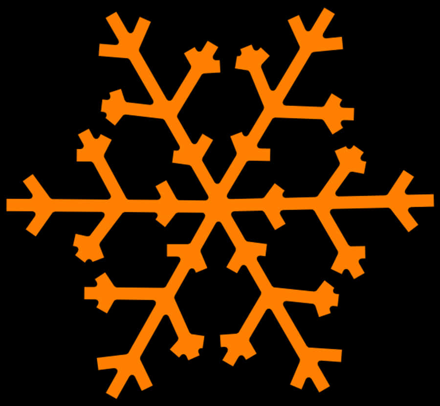 Orange Snowflake Clip Art At Clker - Transparent Background Red Snowflake, HD Png Download
