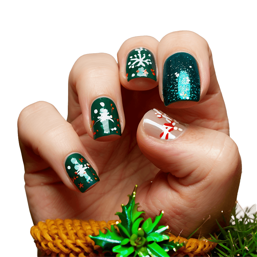 Christmas Nails Festive PNG pxa63