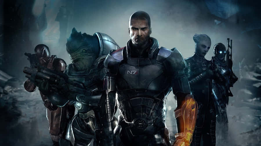 MassEffect Charaktere 1920 x 1080 Hintergrundbild