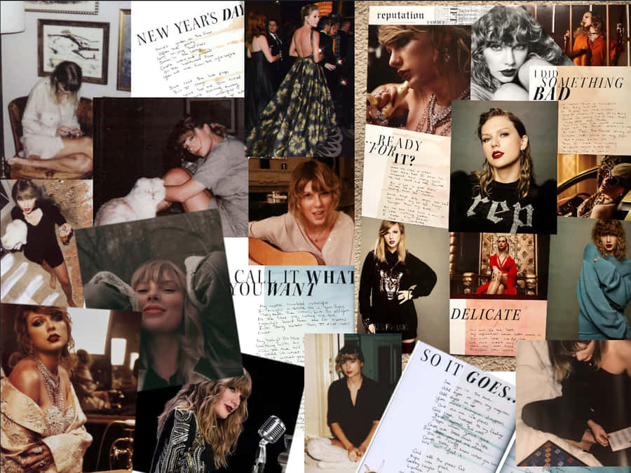 Colagem de Momentos de Taylor Swift