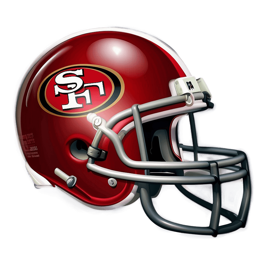 49ers Helmet Illustration PNG blo