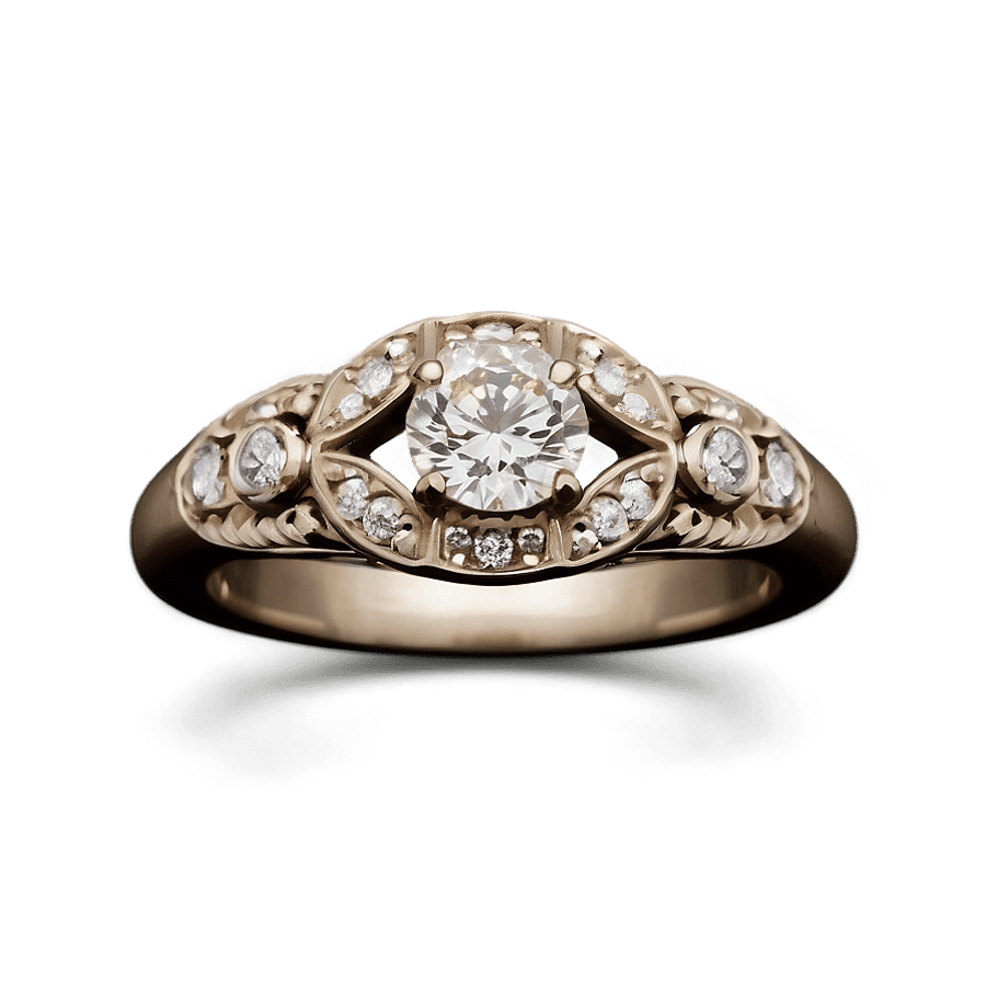Vintage Style Diamond Ring PNG 32