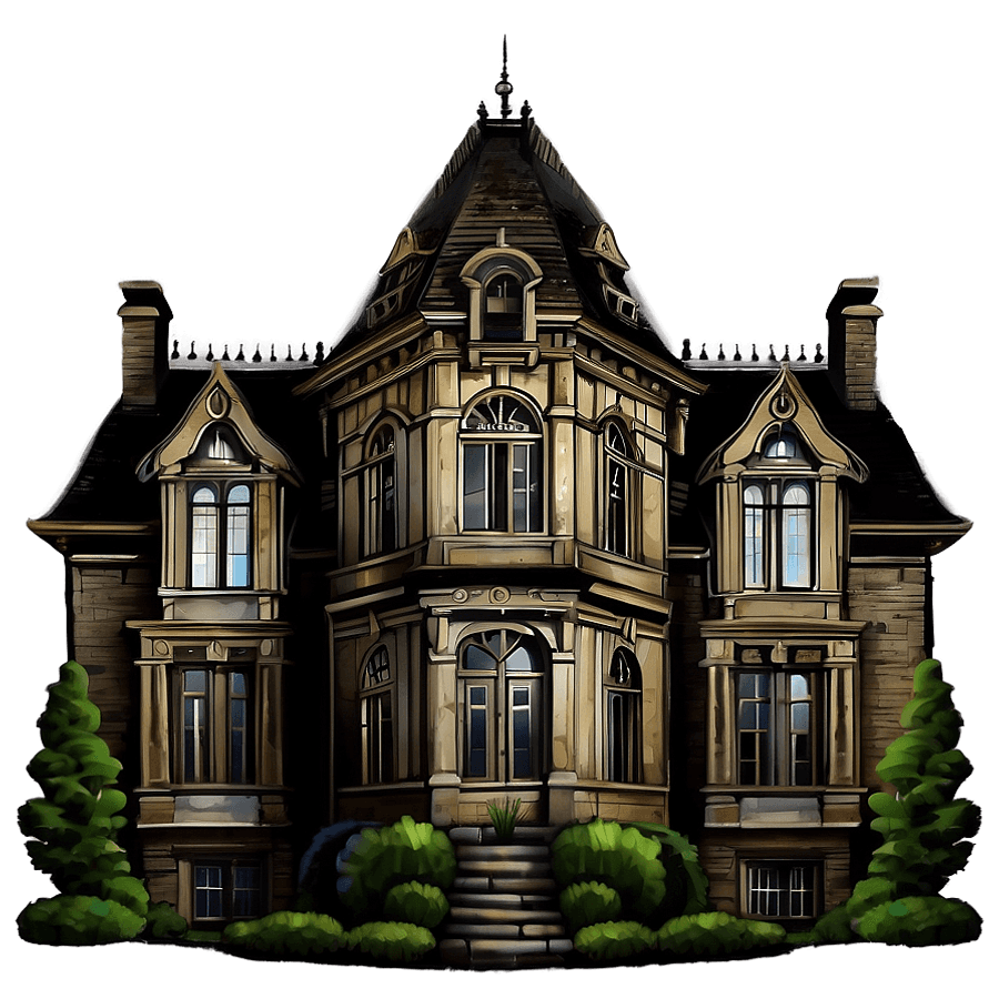 Creepy Old Mansion PNG tcf60