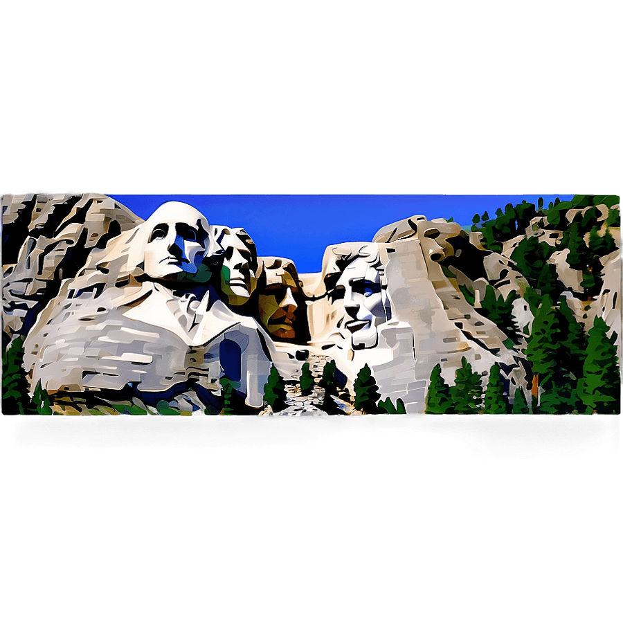 Mount Rushmore Panoramic Shot PNG oto