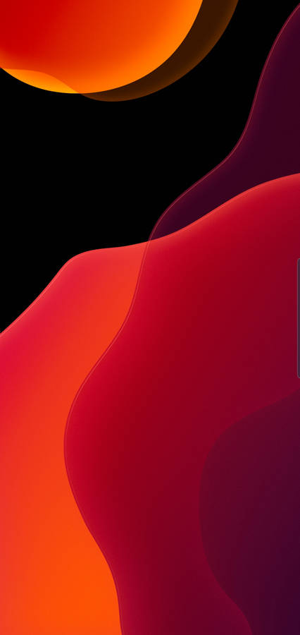 Download Iphone 13 Ios Red Orange Abstract Wallpaper | Wallpapers.com