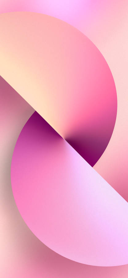 Download Iphone 13 Light Pink Circle Wallpaper | Wallpapers.com