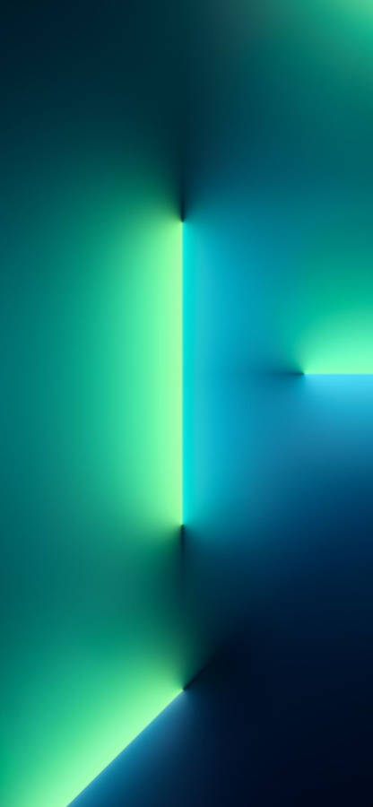 Iphone 13 Pro Max green lights wallpaper