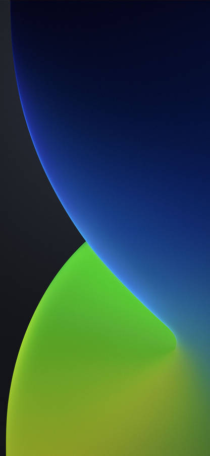 Download Iphone 14 Neon Green Dark Blue Wallpaper | Wallpapers.com