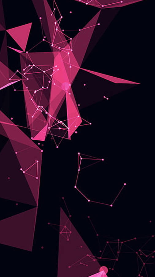 Download Iphone 14 Pro Dark Pink Triangles Wallpaper | Wallpapers.com