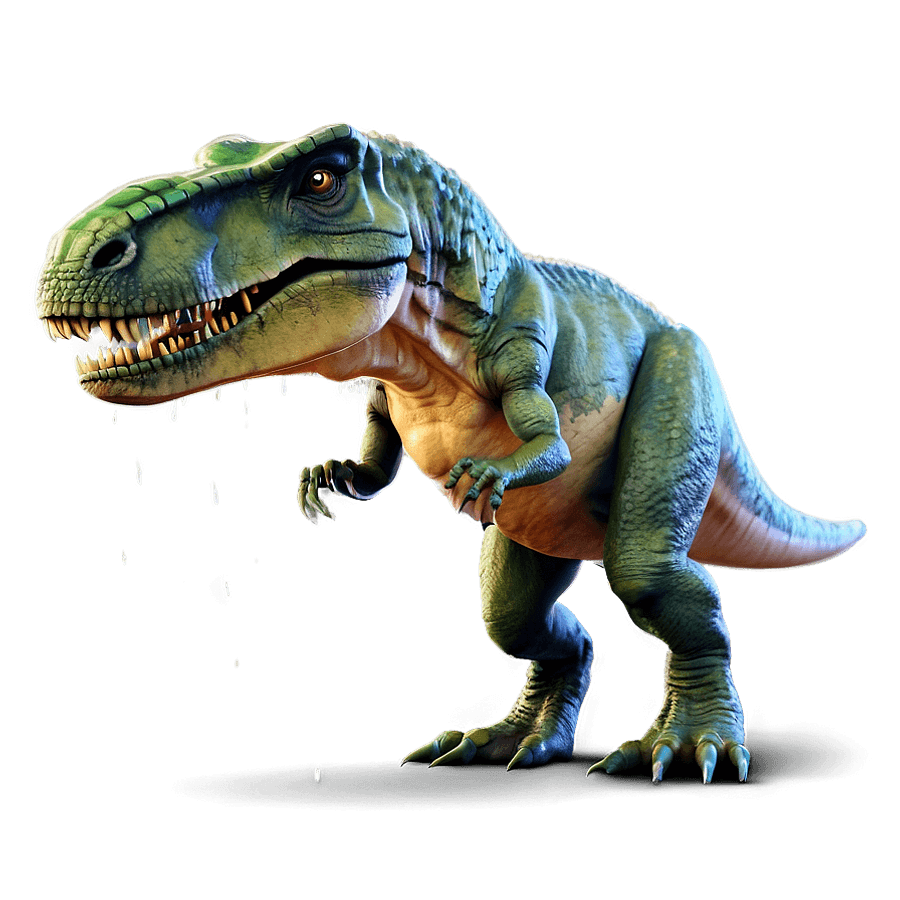 T-Rex in the Rain PNG cww