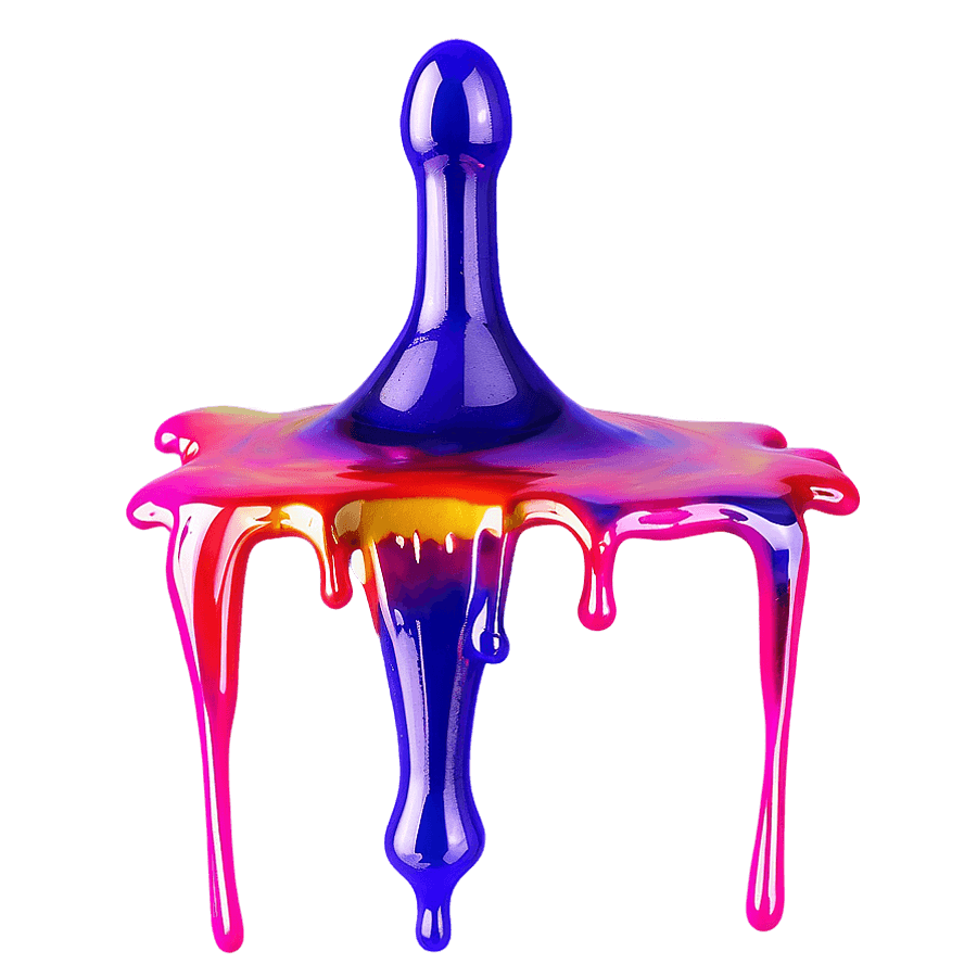 Neon Spray Paint Drip PNG 65