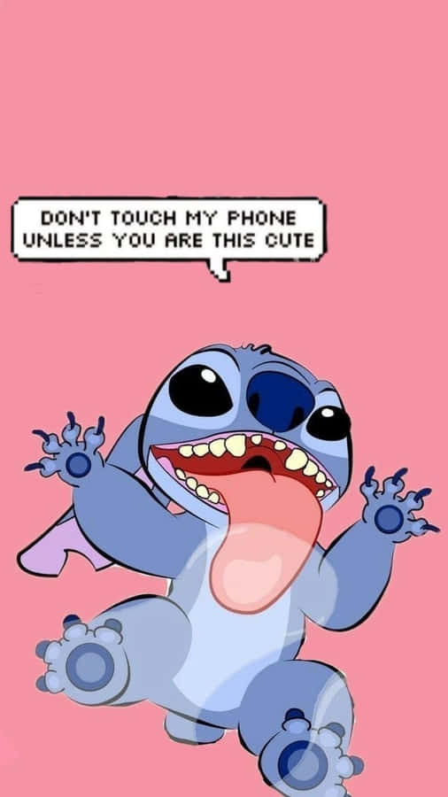 Niedlicher Stitch Sperrbildschirm Warnung
