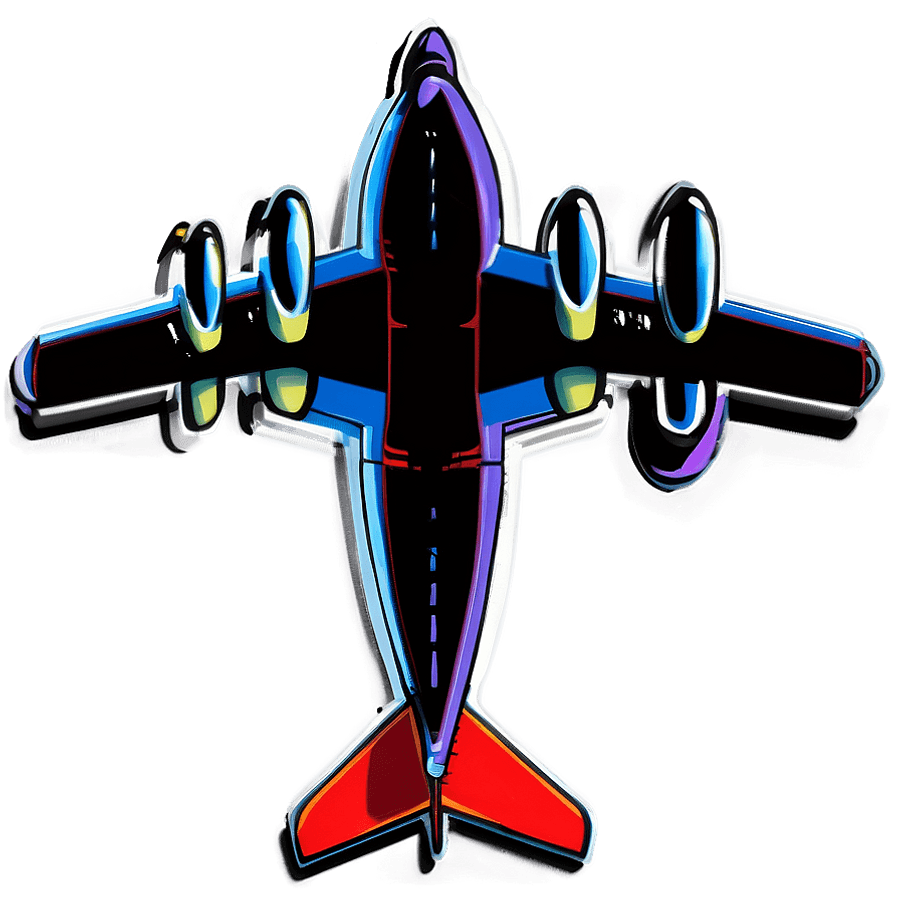 Detailed Airplane Drawing PNG 05252024