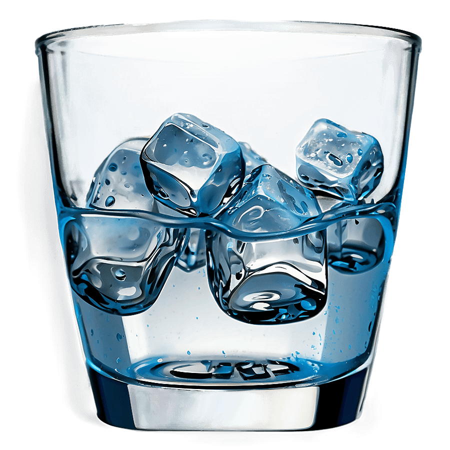Glass of Ice Water PNG 74