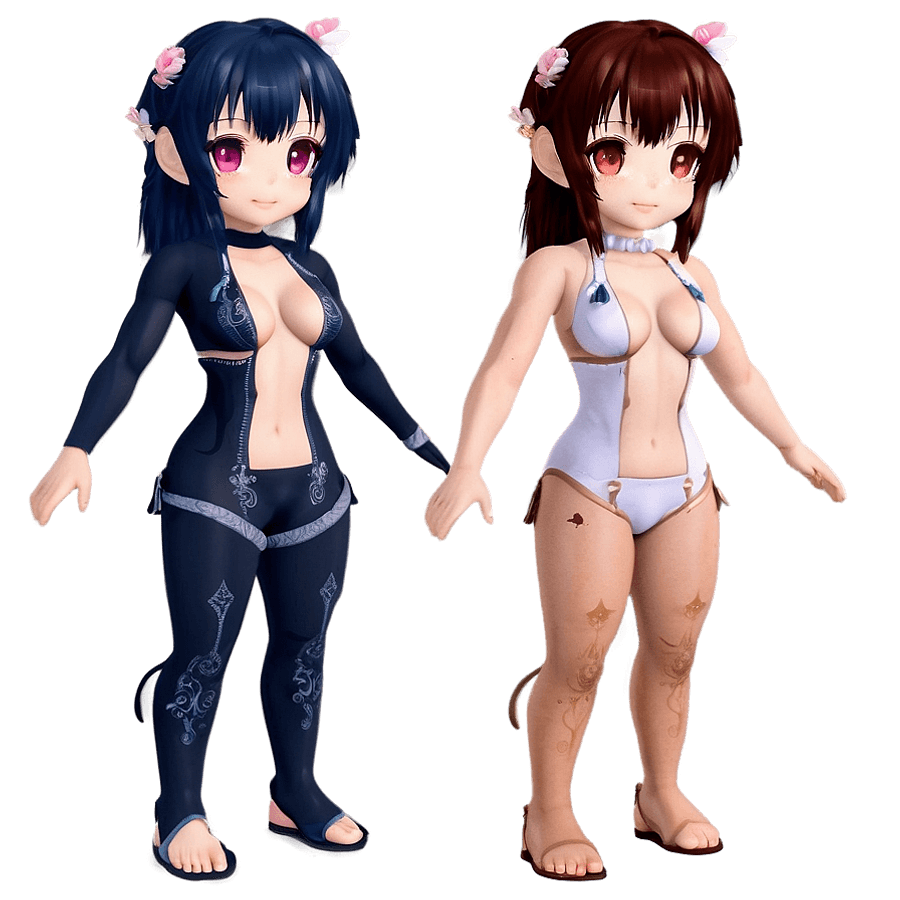 Cute Gacha Body Template PNG yvw