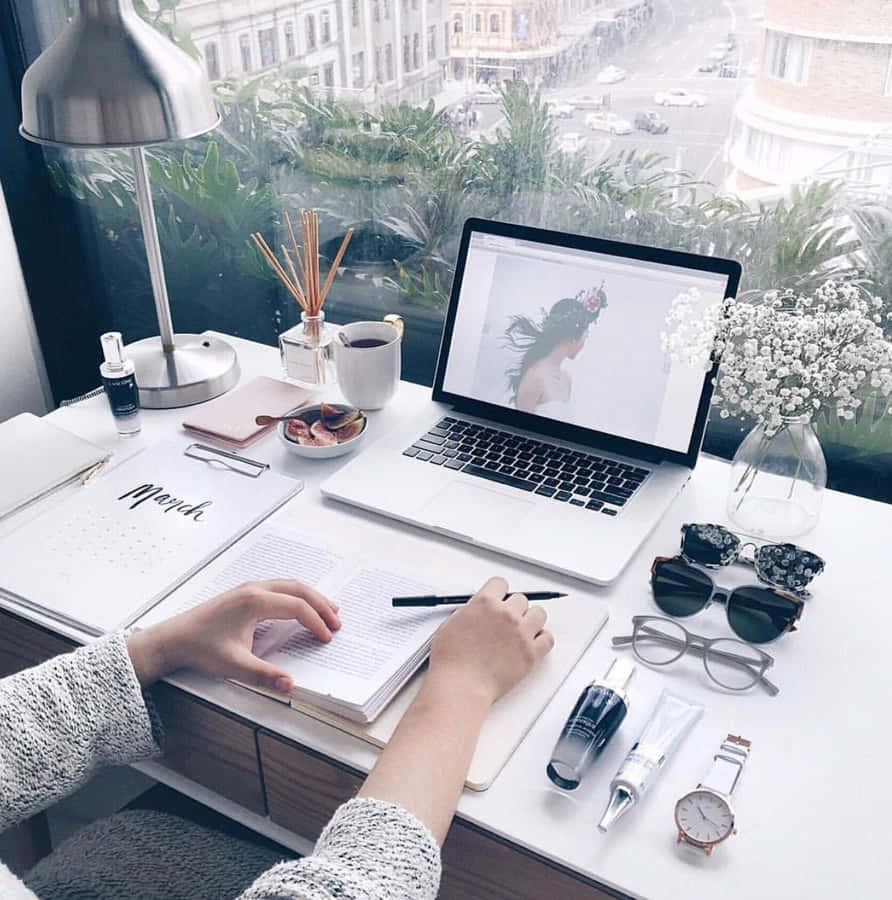 Chic Arbeitsplatz-Setup