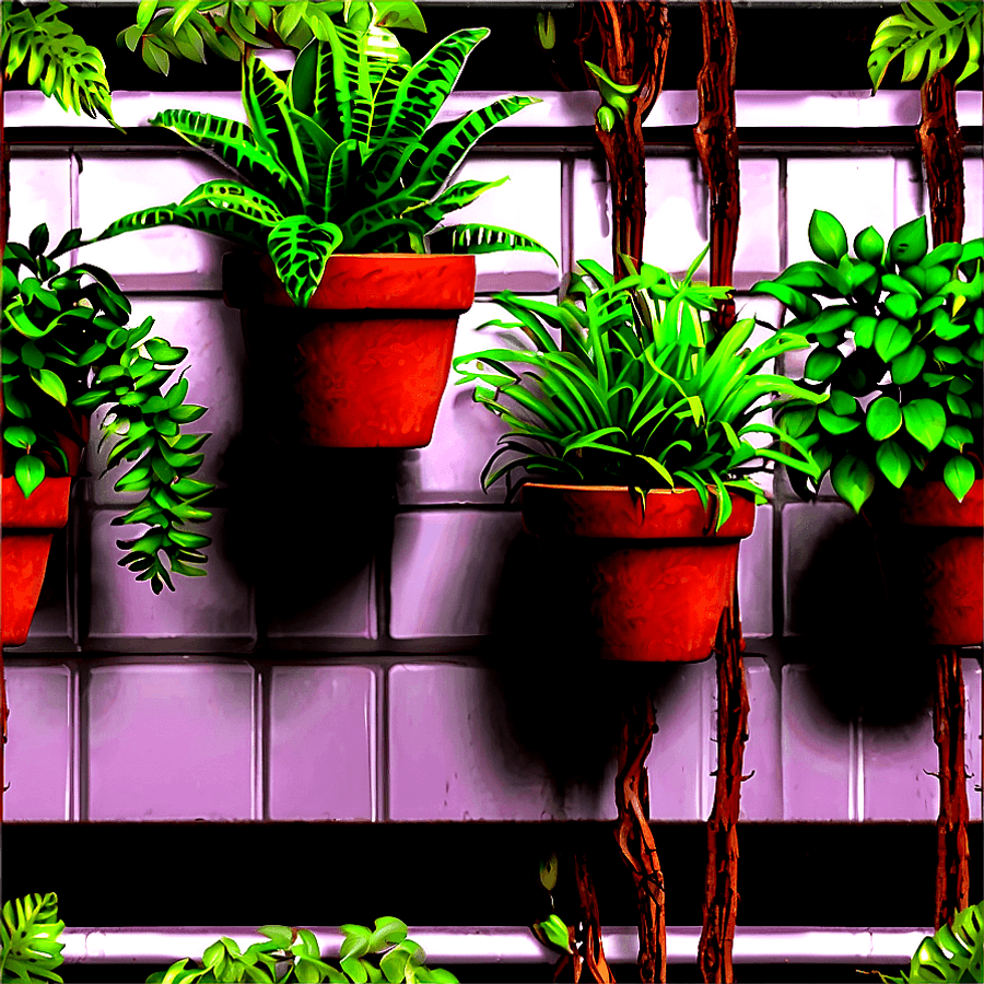 Bedroom Hanging Plants PNG 05252024