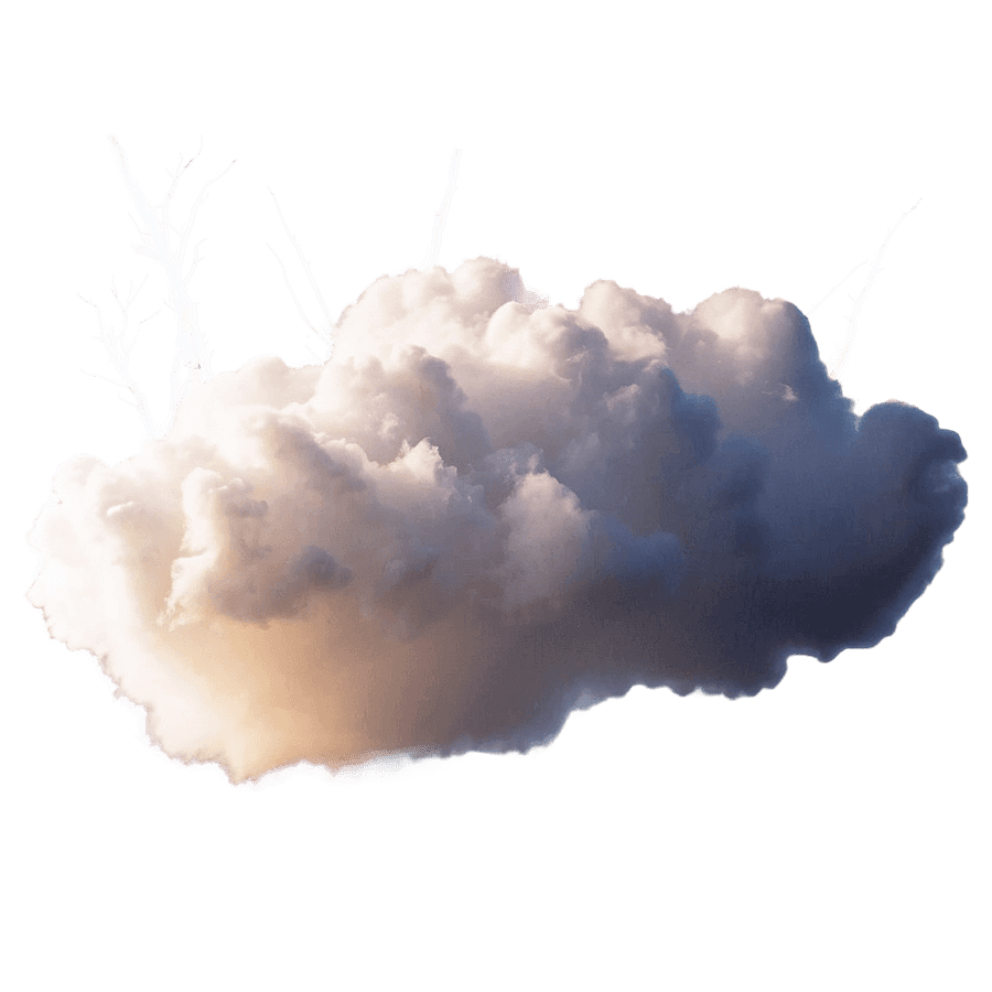 Storm Cloud with Flash PNG 05262024