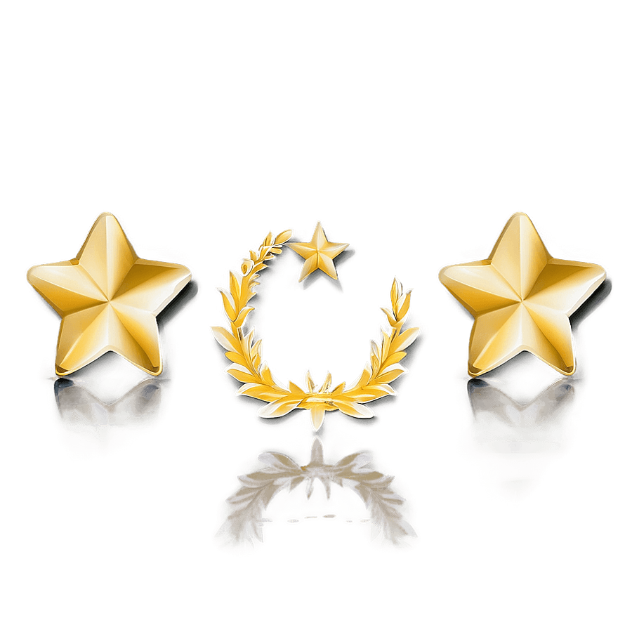 Gold Star on Circle PNG 44