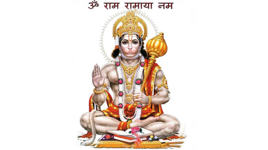 Bildvon Hanuman auf weißem Hintergrund