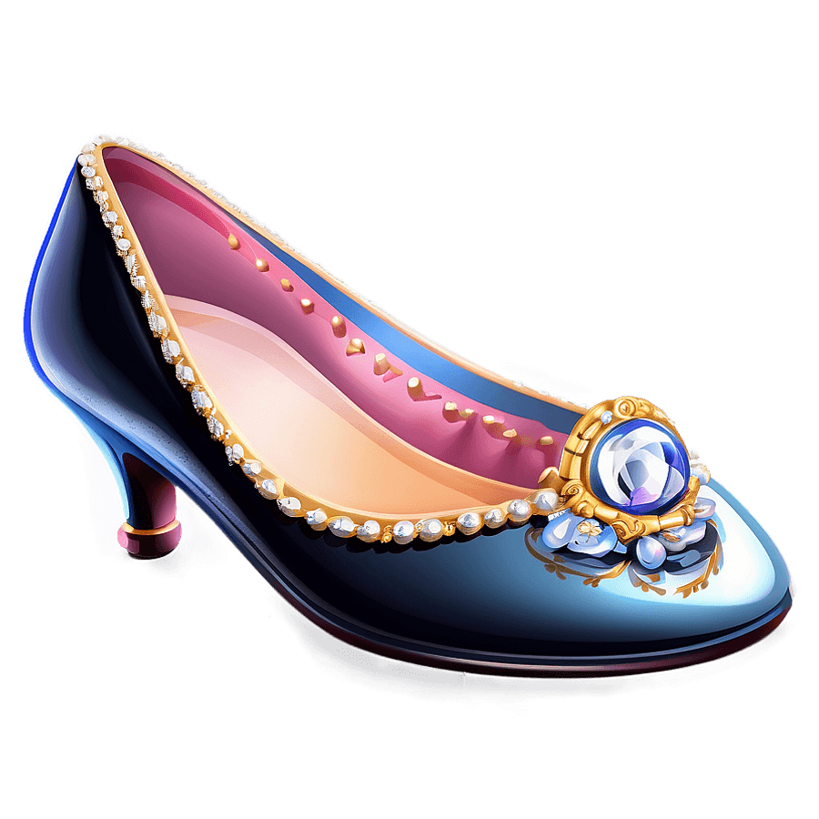 Royal Ball Slipper Illustration PNG 06292024