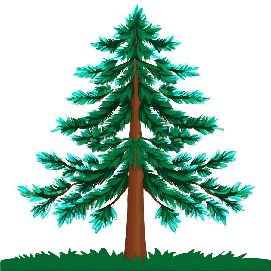 Evergreen Tree Art PNG hqb69