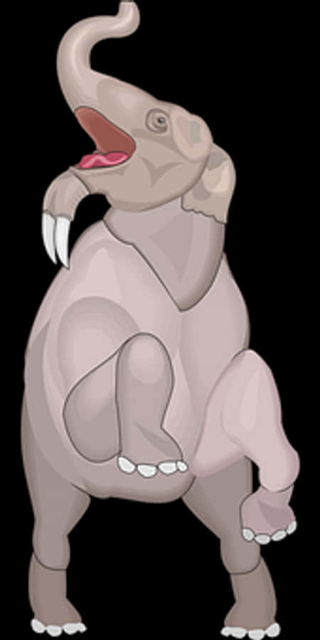 Animated Elephant Raising Trunk