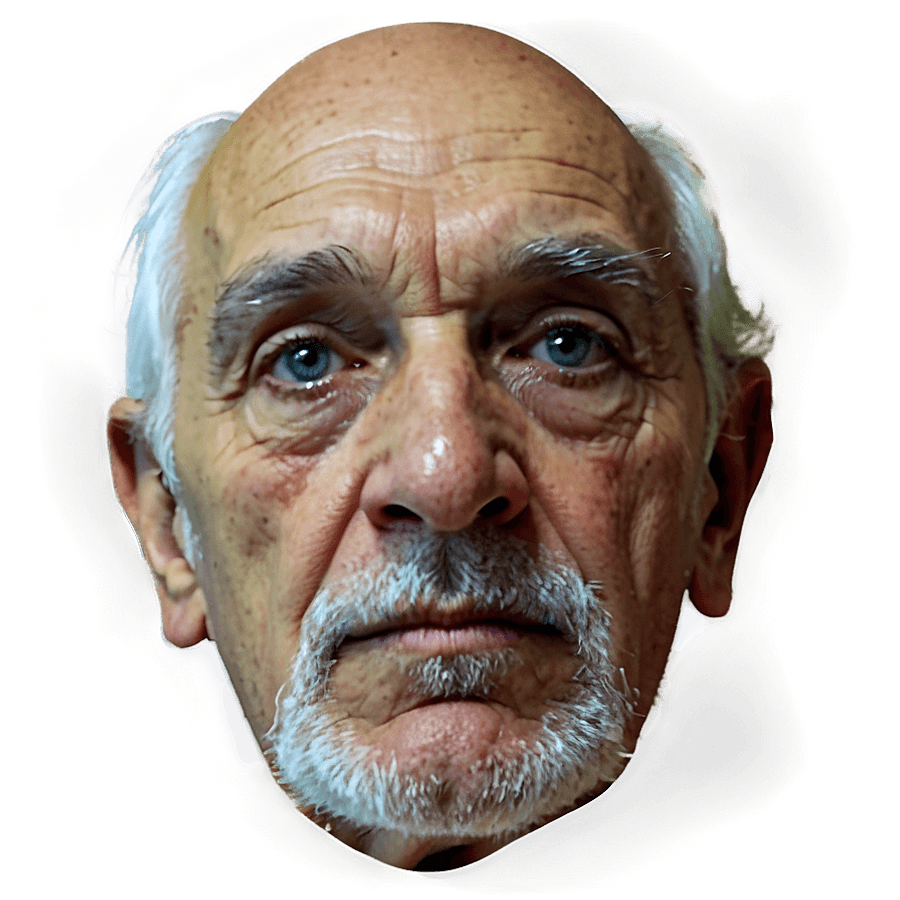 Elderly Man Face PNG 59