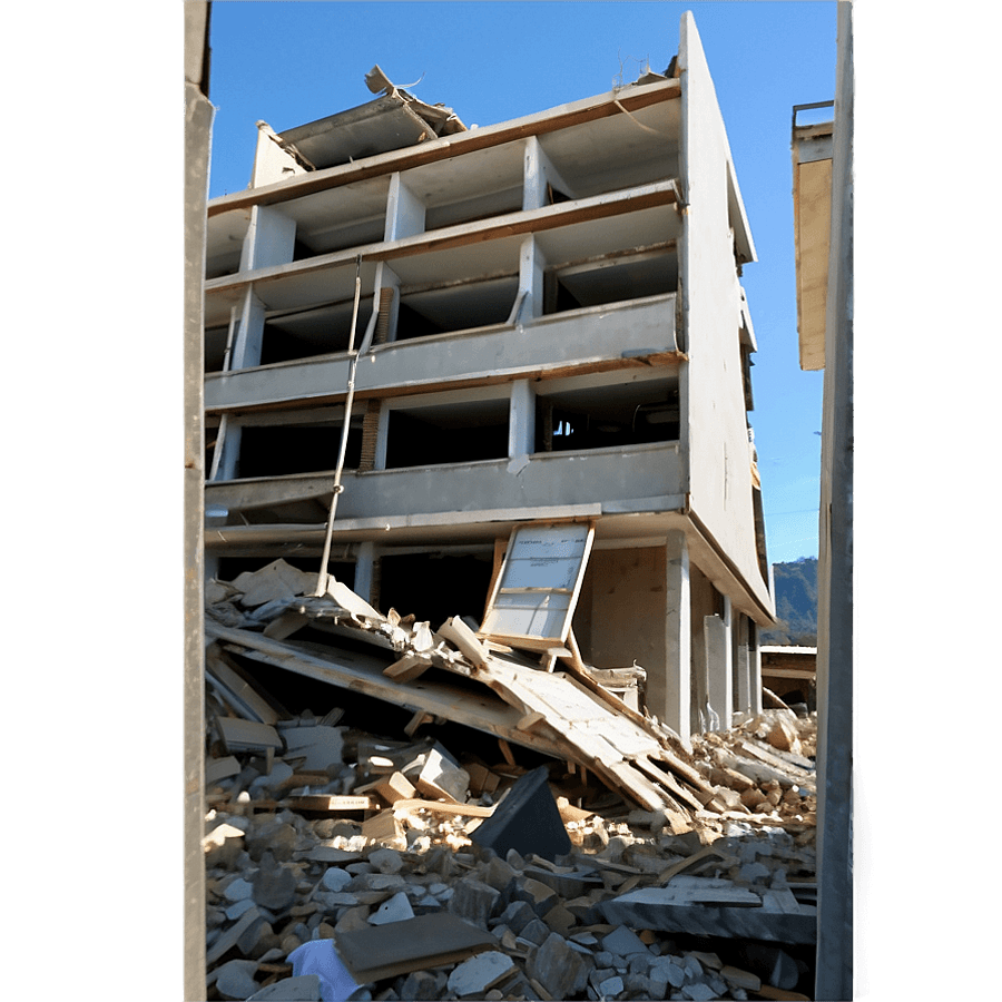 Rubble After Earthquake PNG 97