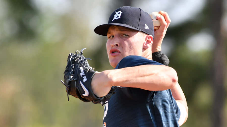 Detroit Tigers Pitcher in Aktion