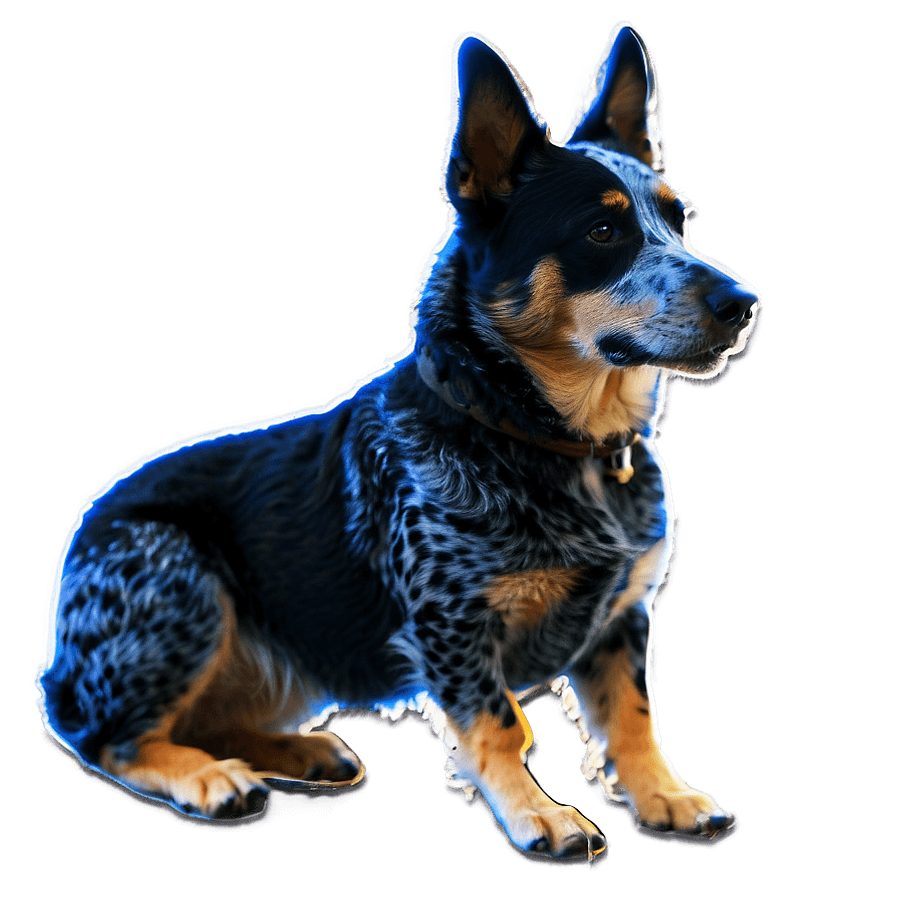 Loyal Blue Heeler Companion PNG xex14