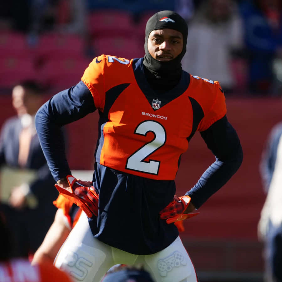 Pat Surtain II Aquecimento do Denver Broncos