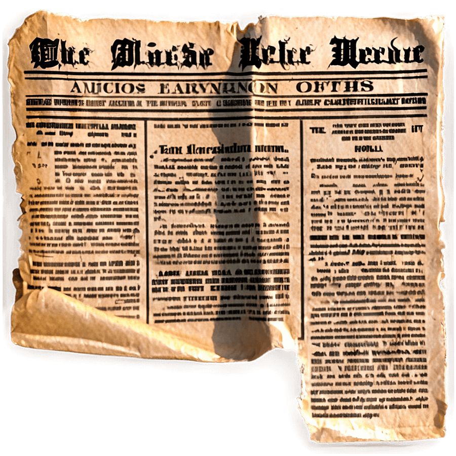 Ancient Newspaper Report PNG 73
