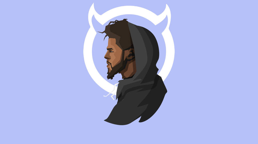 Download J Cole Vector Art Wallpaper | Wallpapers.com