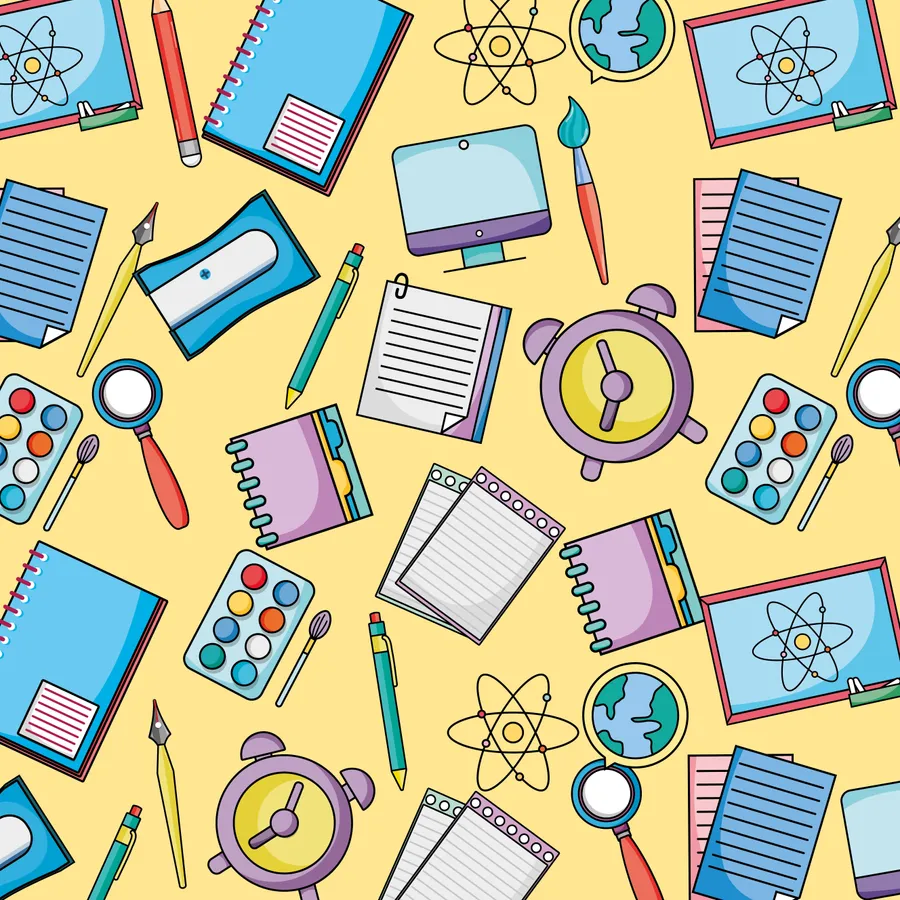 Educational Objects Pattern wallpaper