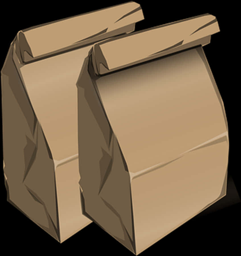 Brown Paper Bags Illustration