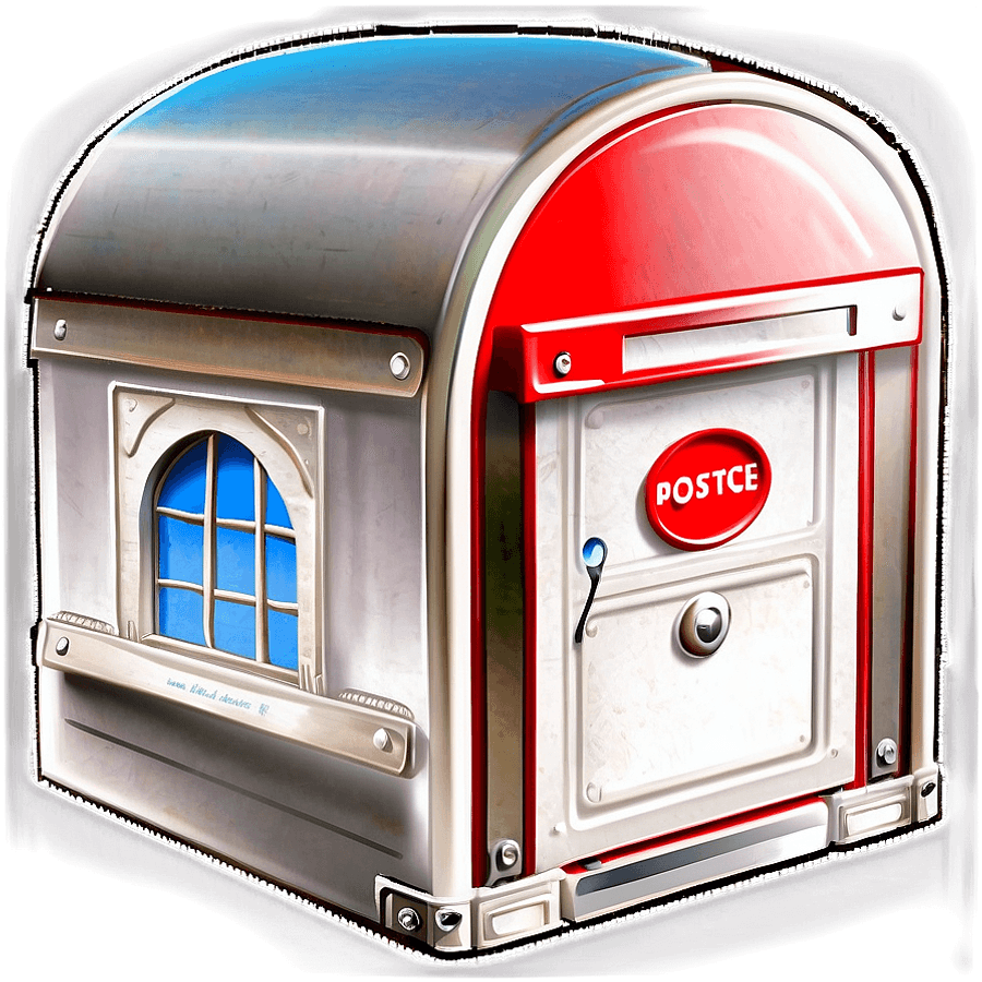 Red Post Office Mailbox PNG vlc96