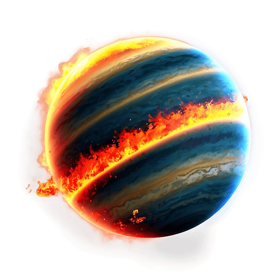 Fiery Planet PNG qwl32