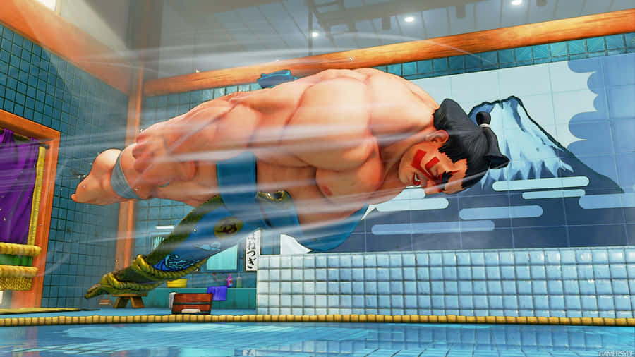 Street Fighter E Honda fliegender Angriff
