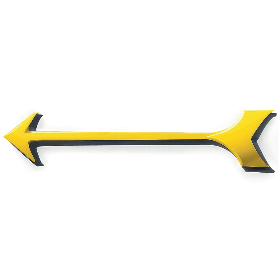 Stylized Yellow Arrow Logo PNG 36