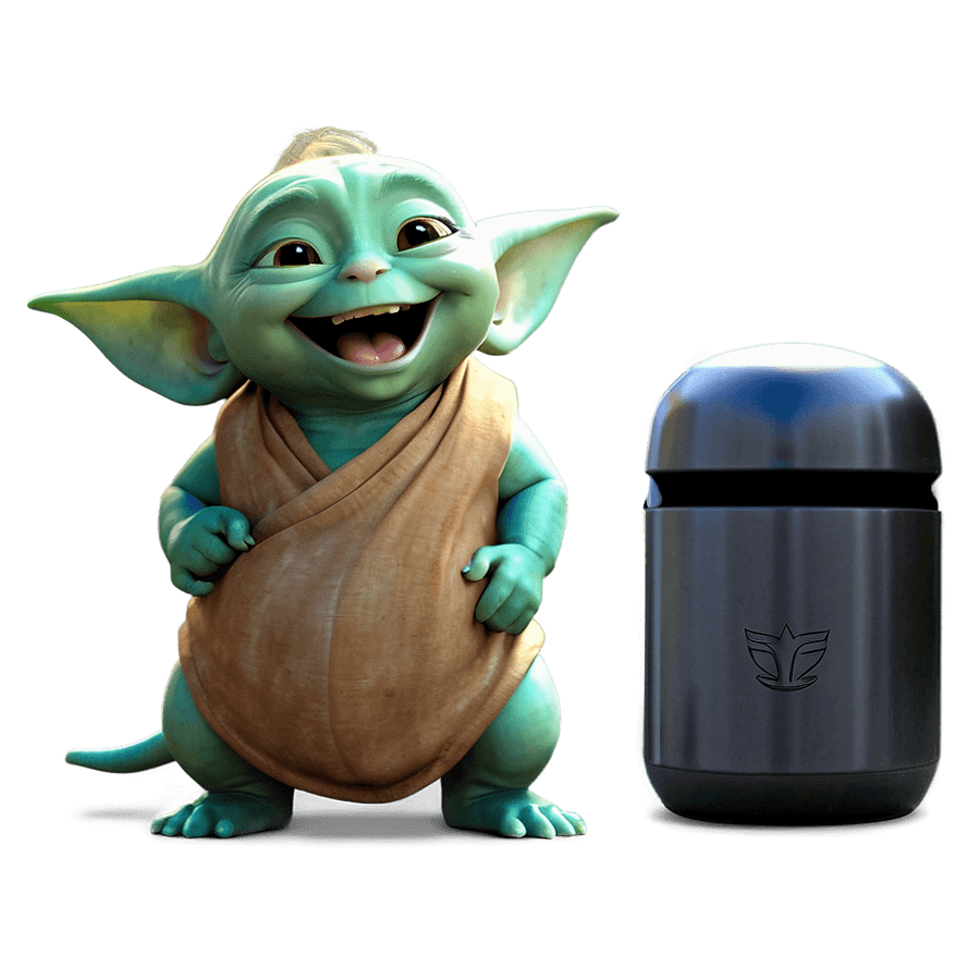 Grogu Laughing Moment PNG 13