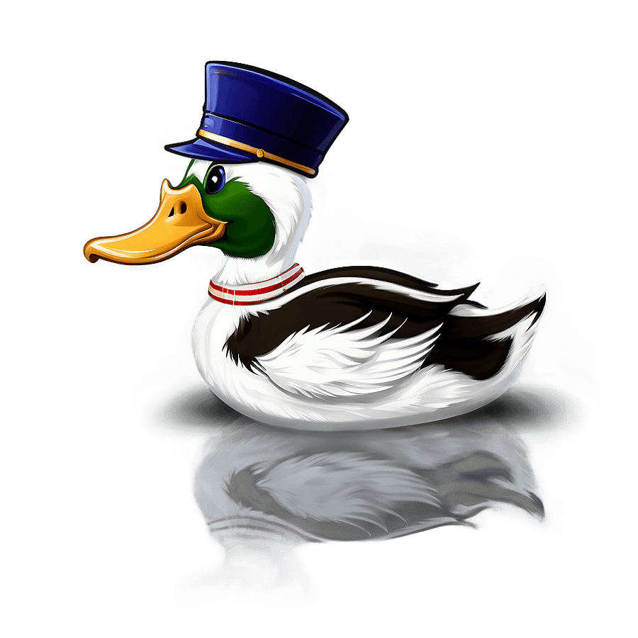 Duck in Sailor Hat PNG 06112024