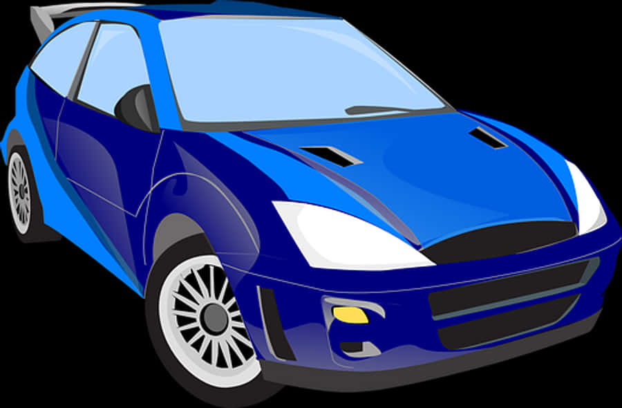 Blue Sports Car Vector Illustration