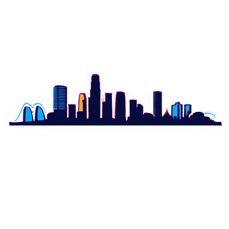 Los Angeles Skyline PNG atw41
