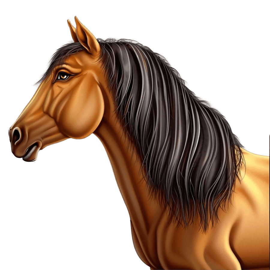 Horse Cartoon Art PNG myh61