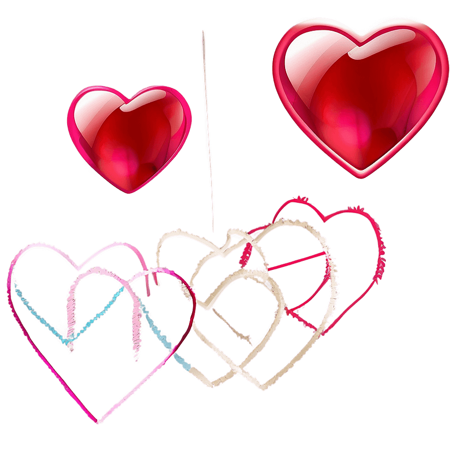 Cute Heart Overlay PNG kau70
