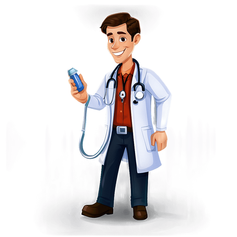 Cartoon Doctor and Health Icons PNG 06212024