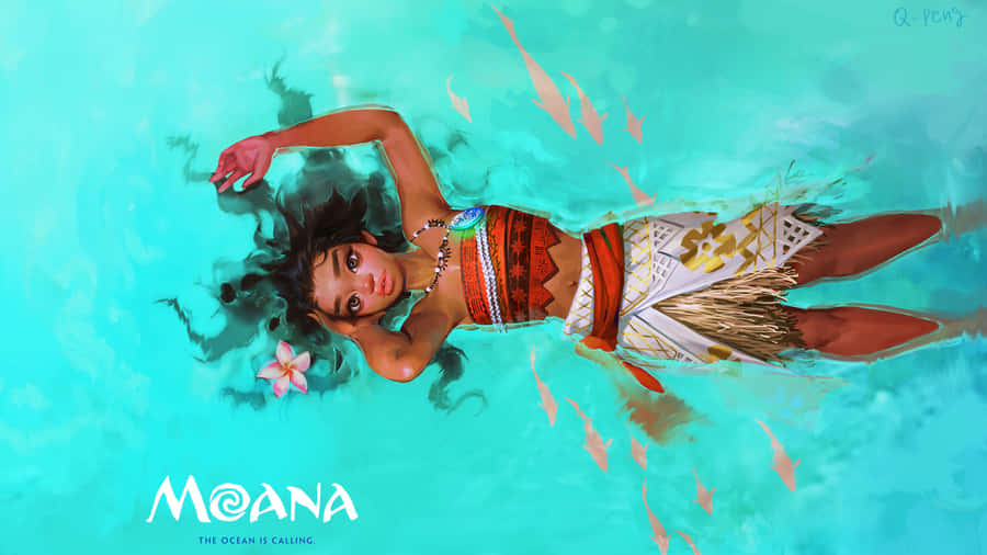 Arte Estética do Oceano de Moana